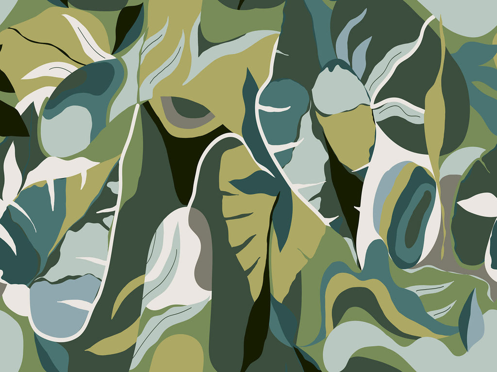 TROPICAL HOUSE Wallpaper Pattern No 688184